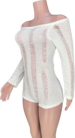 Off-Shoulder Knit Slim-Fit Jumpsuit – Flirty, Chic & Curve-Hugging