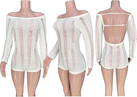 Off-Shoulder Knit Slim-Fit Jumpsuit – Flirty, Chic & Curve-Hugging