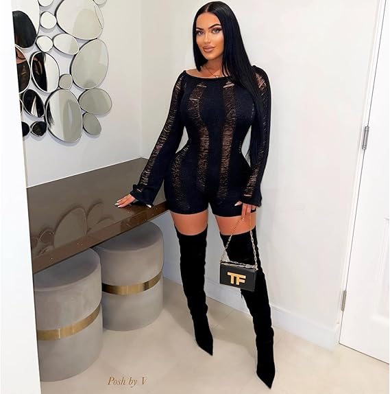 Off-Shoulder Knit Slim-Fit Jumpsuit – Flirty, Chic & Curve-Hugging