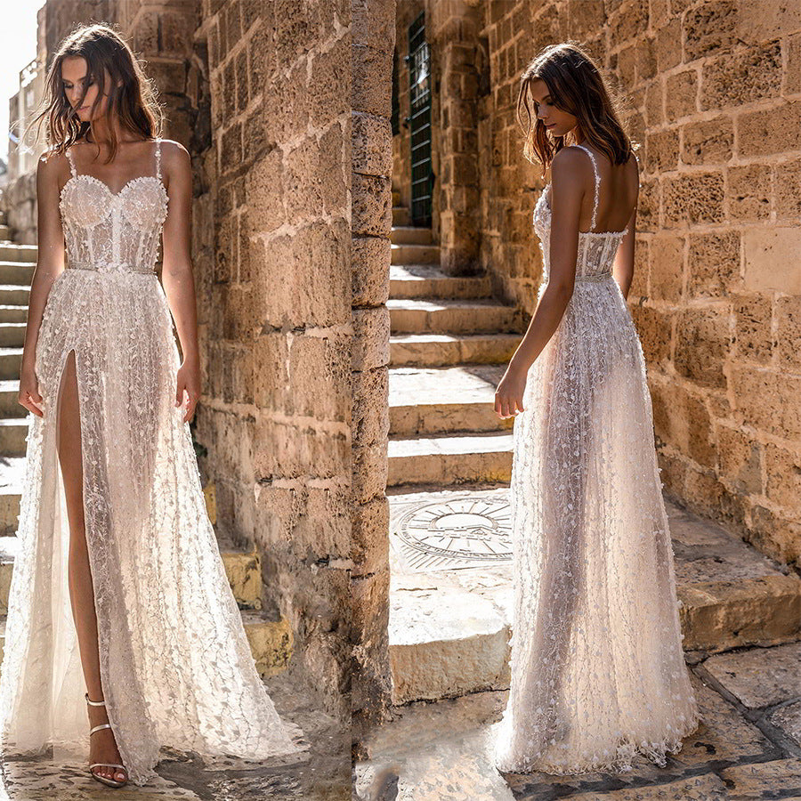 π Elegant Halter Split Bridesmaid Dress β Timeless & Chic π