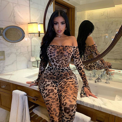 🐾 Women's High Waist Leopard Print Jumpsuit – Fierce, Chic & Trend-Ready