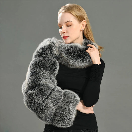 Women’s Luxury Oversized Faux Fur Shoulder Wrap – Plush Winter Fashion Stole, Bold Statement Shawl for Elegant Outfits