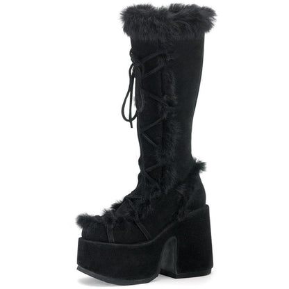 🔥 New Women’s Fashion Thick-Bottom Fur High-Heeled Boots