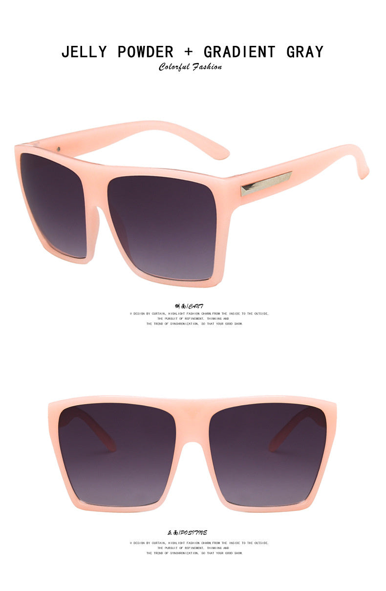 Oversized Square Rim Sunglasses for Women – UV Protection Fashion Shades
