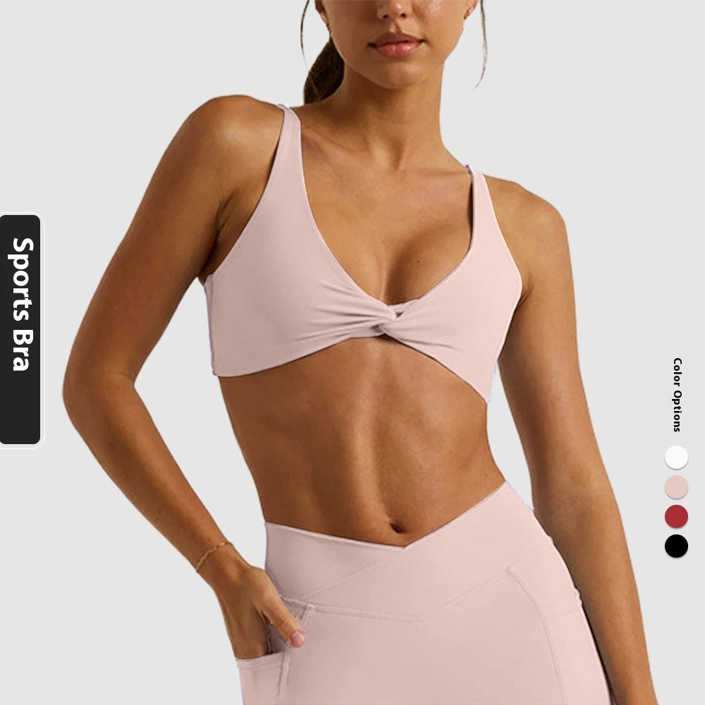 TwistFit Cross-Back Sports Bra – Bullish Flex & Flow Series