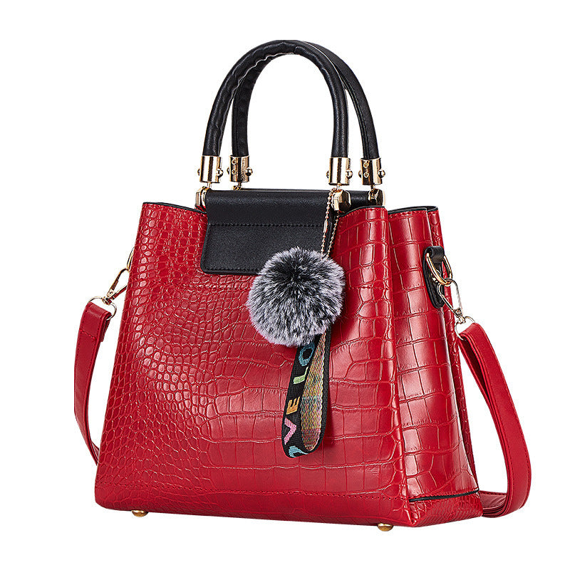 Crocodile Pattern 4-Piece Luxury Mother Tote & Shoulder Bag Set