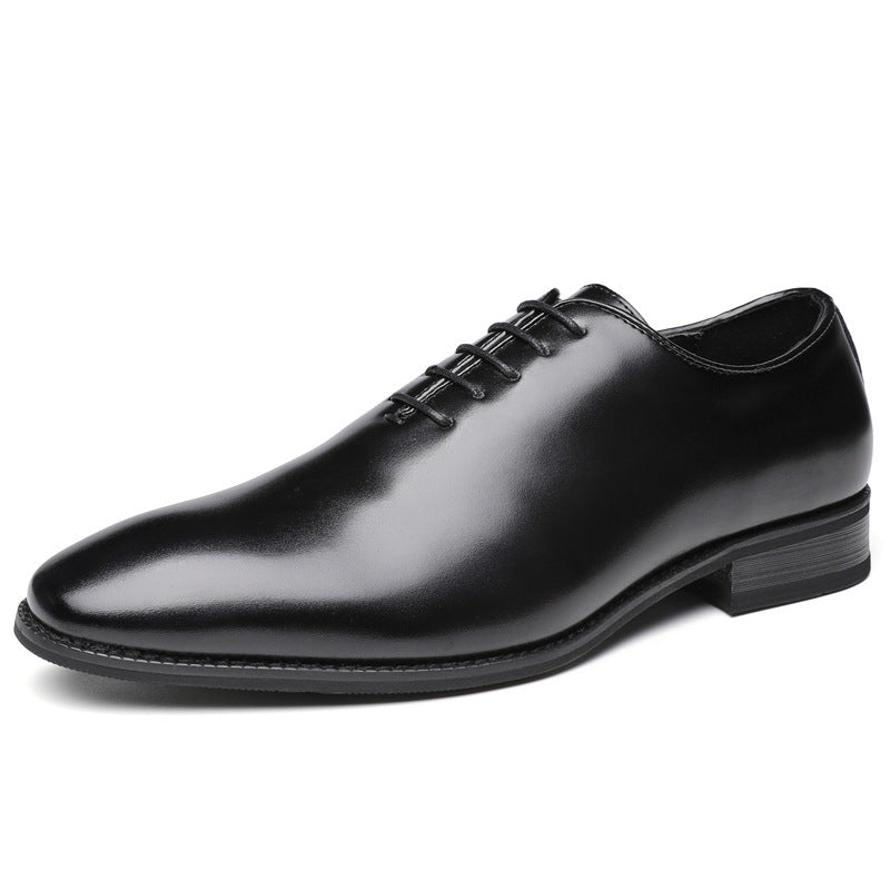 👞 Men’s Hand-Polished Leather Business Shoes – Formal Lace-Up Dress Shoe