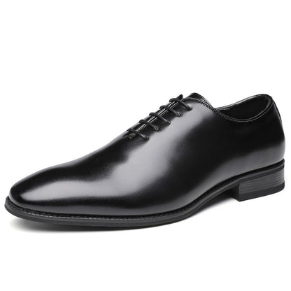 👞 Men’s Hand-Polished Leather Business Shoes – Formal Lace-Up Dress Shoe