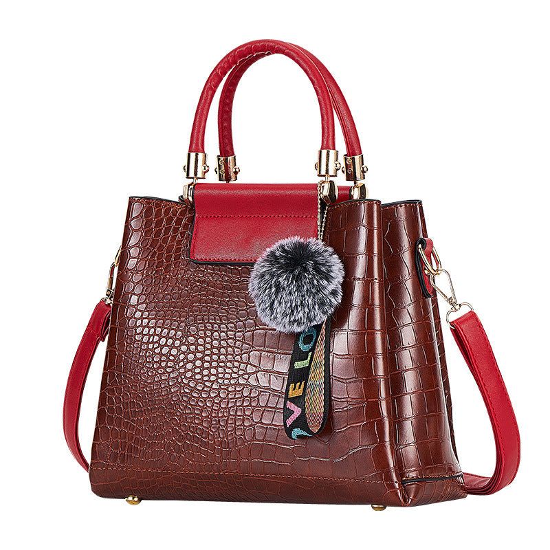 Crocodile Pattern 4-Piece Luxury Mother Tote & Shoulder Bag Set