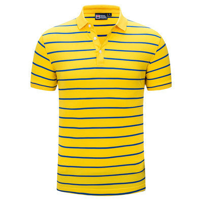 👕 Men’s Casual Striped Lapel Polo Shirt – Short Sleeve Summer Fit T-Shirt