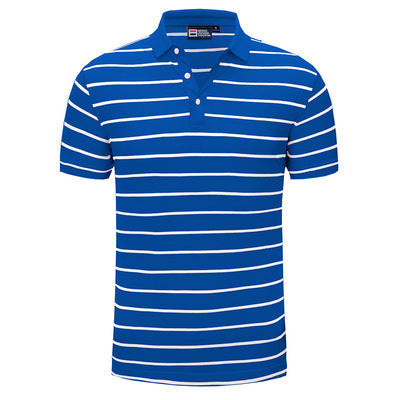 👕 Men’s Casual Striped Lapel Polo Shirt – Short Sleeve Summer Fit T-Shirt