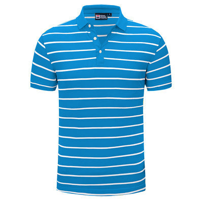 👕 Men’s Casual Striped Lapel Polo Shirt – Short Sleeve Summer Fit T-Shirt