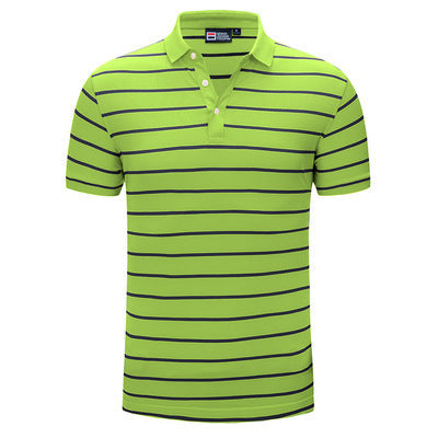 👕 Men’s Casual Striped Lapel Polo Shirt – Short Sleeve Summer Fit T-Shirt