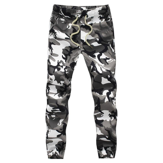 Men’s Cotton Camouflage Jogger Pants – 5-Point Harem Fit Travel Style