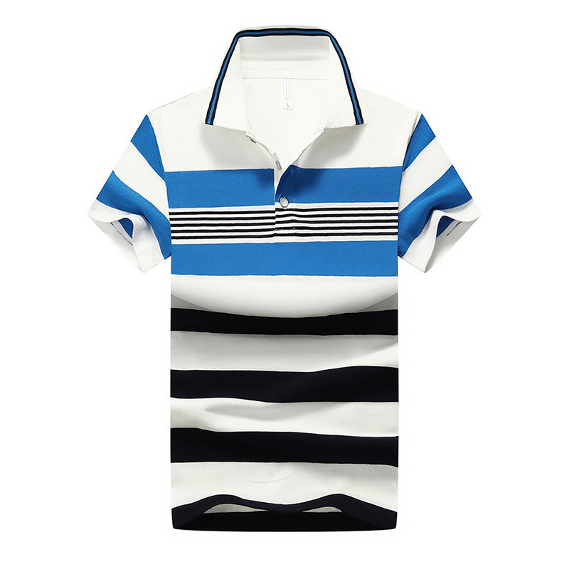Men's Fitted Cotton Polo Shirt – Short Sleeve Summer T-Shirt with Contrast Collar