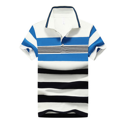 Men's Fitted Cotton Polo Shirt – Short Sleeve Summer T-Shirt with Contrast Collar