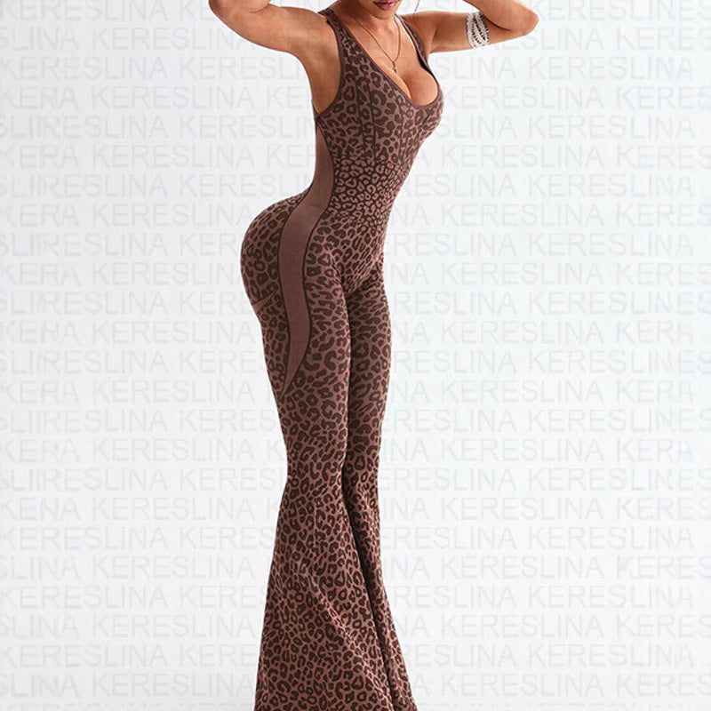 Wild Instinct Leopard Jumpsuit – Bullish Fierce & Flared Edition