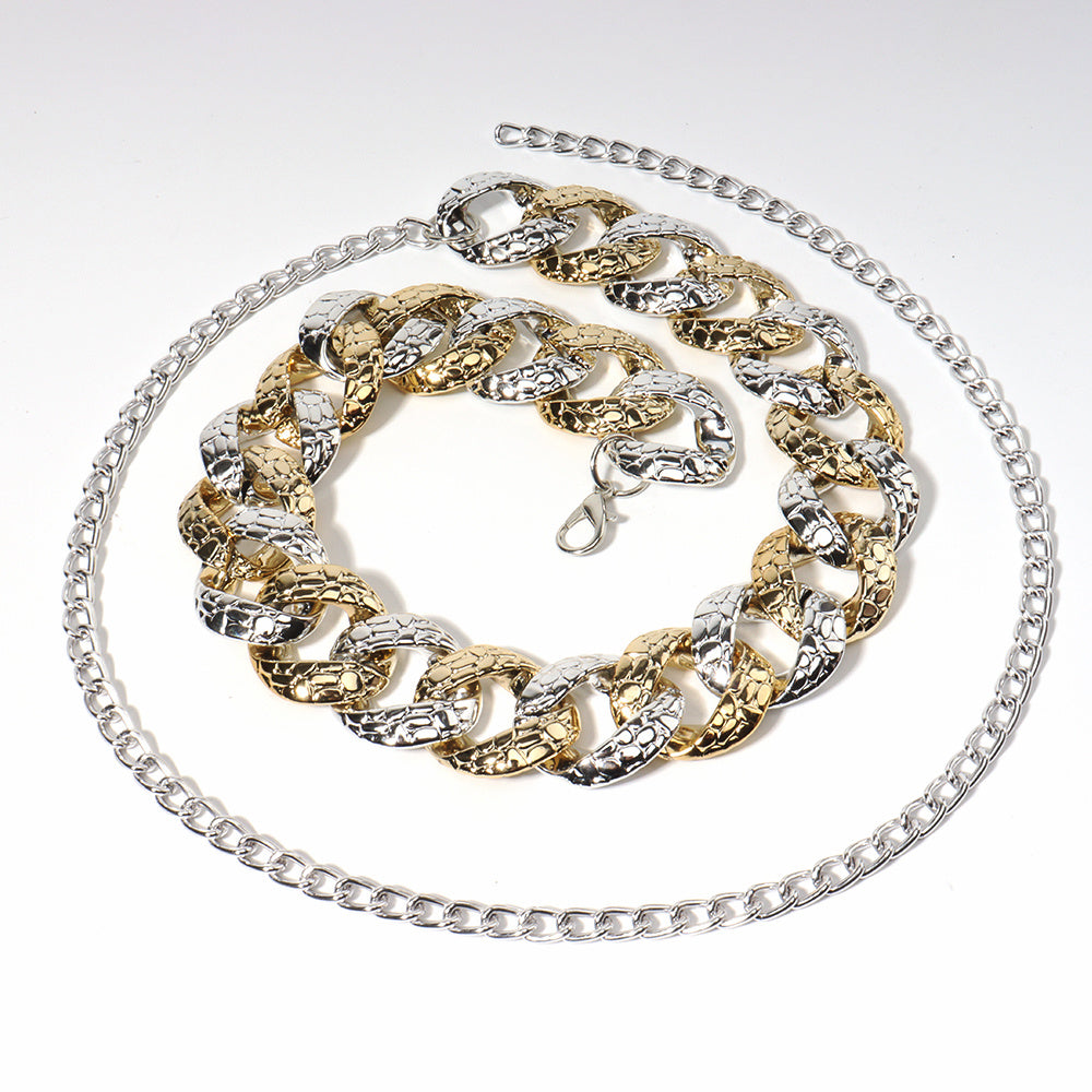 Acrylic Gold-Tone Body Chain – Adjustable Summer Statement Jewelry