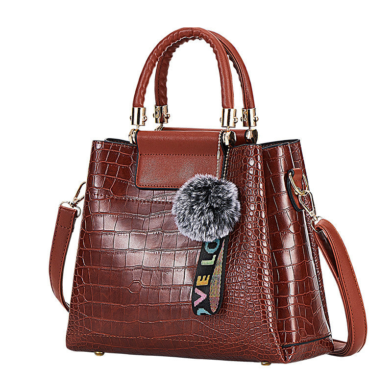 Crocodile Pattern 4-Piece Luxury Mother Tote & Shoulder Bag Set