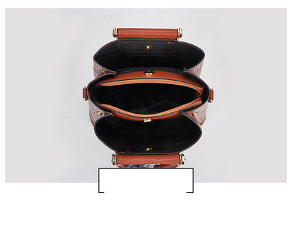 Crocodile Pattern 4-Piece Luxury Mother Tote & Shoulder Bag Set