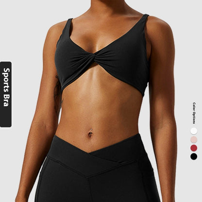 TwistFit Cross-Back Sports Bra – Bullish Flex & Flow Series