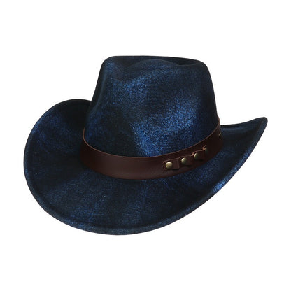 Western Retro Jazz Cowboy Hat – Twisted Flower Chain Fedora | Unisex Sunshade Outdoor Top Hat
