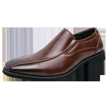 Men’s Pointed Patent Leather Slip-On Dress Shoes – Waterproof & Breathable