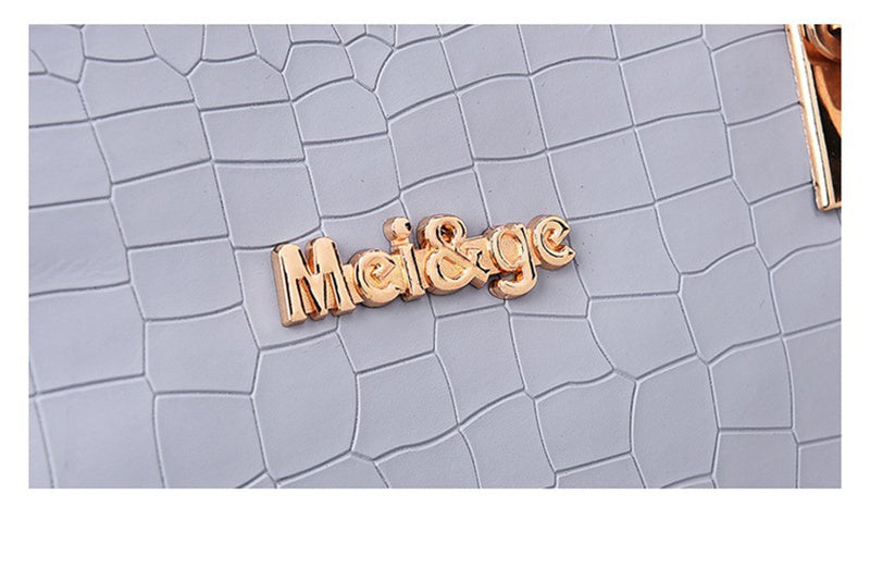 6-Piece Croc-Embossed Luxury Handbag Set – Tote, Satchel, Shoulder & Accessories