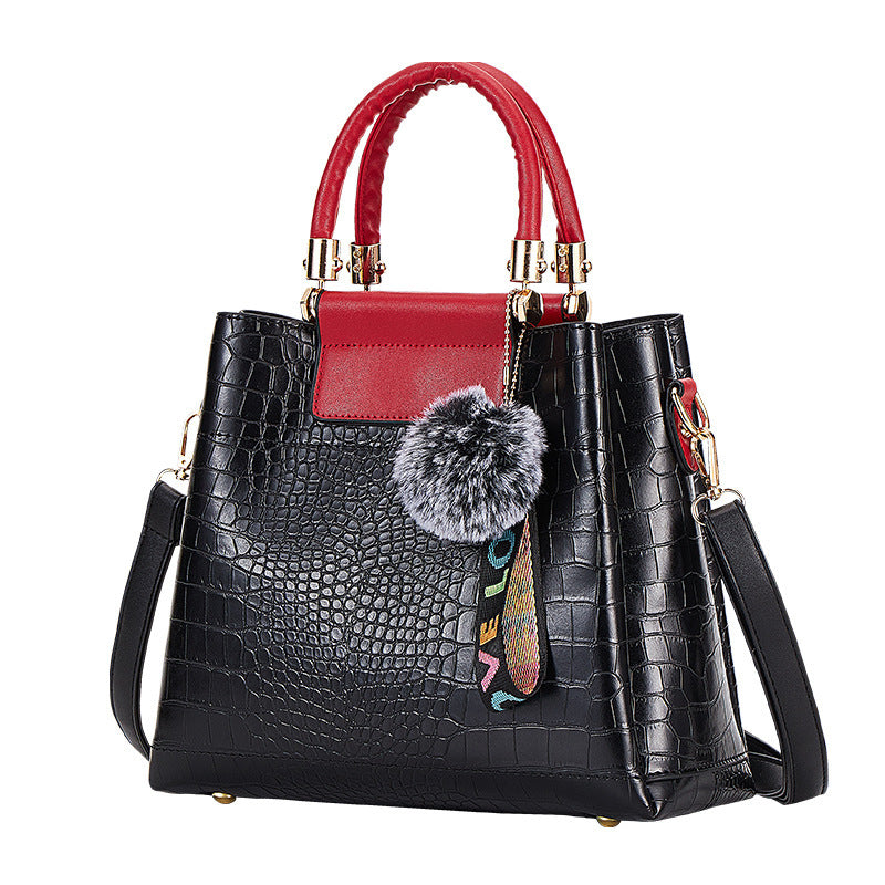 Crocodile Pattern 4-Piece Luxury Mother Tote & Shoulder Bag Set