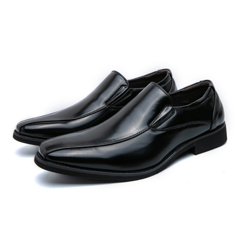 Men’s Pointed Patent Leather Slip-On Dress Shoes – Waterproof & Breathable