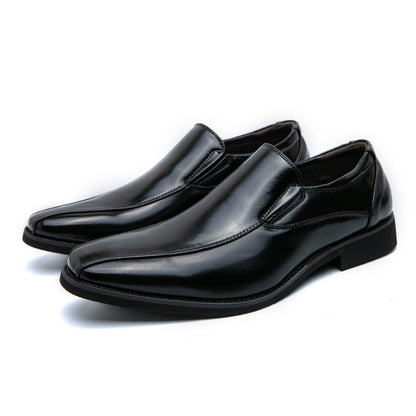 Men’s Pointed Patent Leather Slip-On Dress Shoes – Waterproof & Breathable