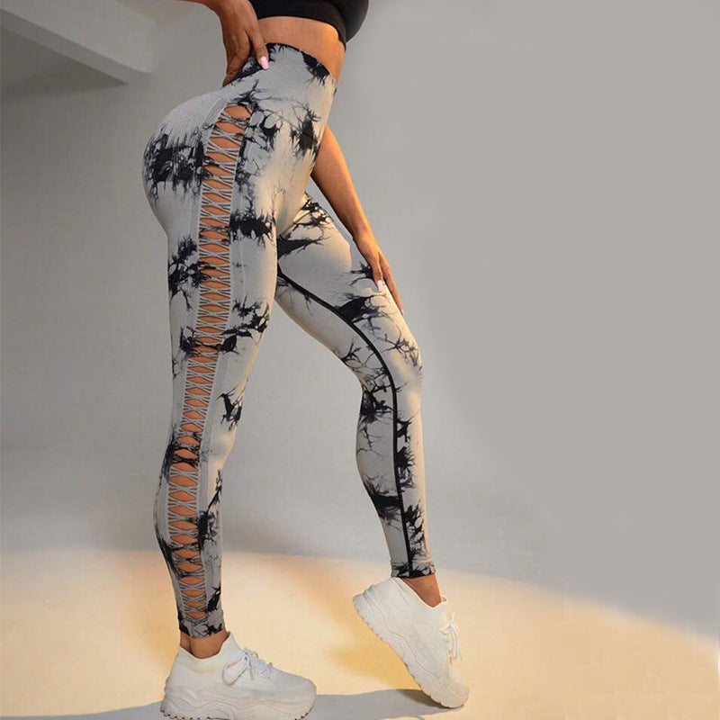 Lash & Lift Cutout Tie-Dye Leggings – Bullish Body Sculpt Series