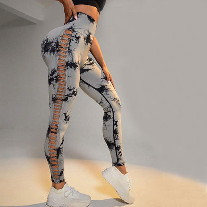 Lash & Lift Cutout Tie-Dye Leggings – Bullish Body Sculpt Series