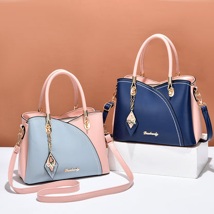 Women’s Multi Style Color Block Handbag – Elegant PU Leather Shoulder & Crossbody Bag