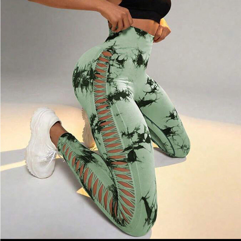 Lash & Lift Cutout Tie-Dye Leggings – Bullish Body Sculpt Series