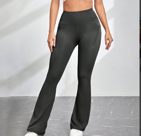 Flex & Flare High-Waist Pocket Yoga Pants – Bullish Move Edition