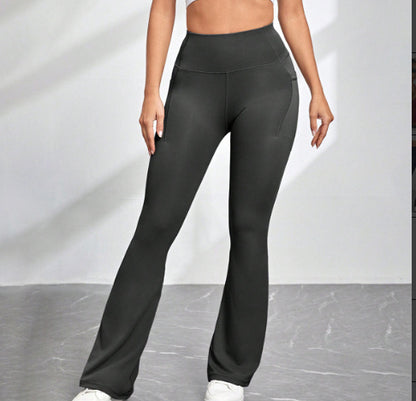 Flex & Flare High-Waist Pocket Yoga Pants – Bullish Move Edition
