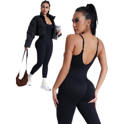 SnatchBack Ribbed Sculpt Jumpsuit – Bullish Seamless Edition