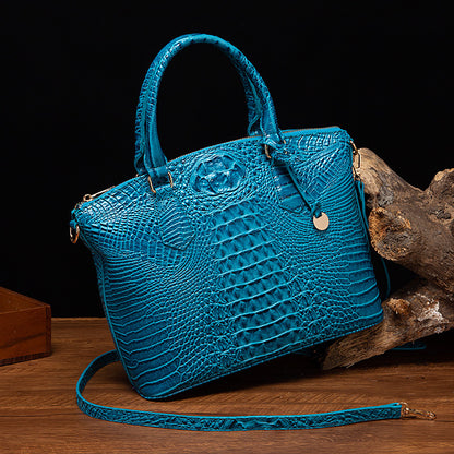 👜 Bold Luxe: Crocodile-Embossed Gradient Handbag with Convertible Strap