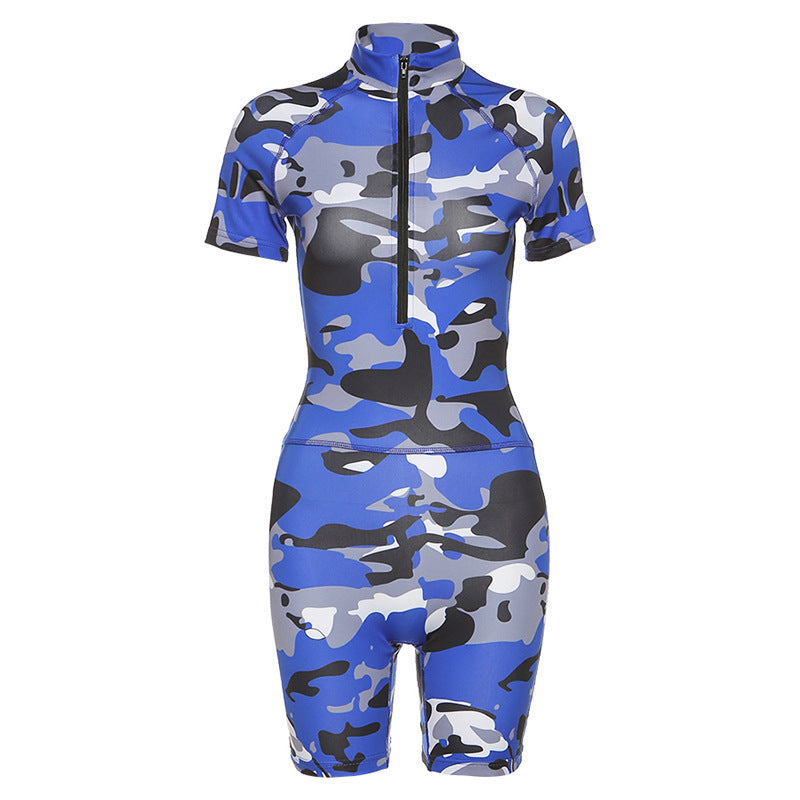 CamoKilla Zip Romper – Bullish Blue Street Camo Edition