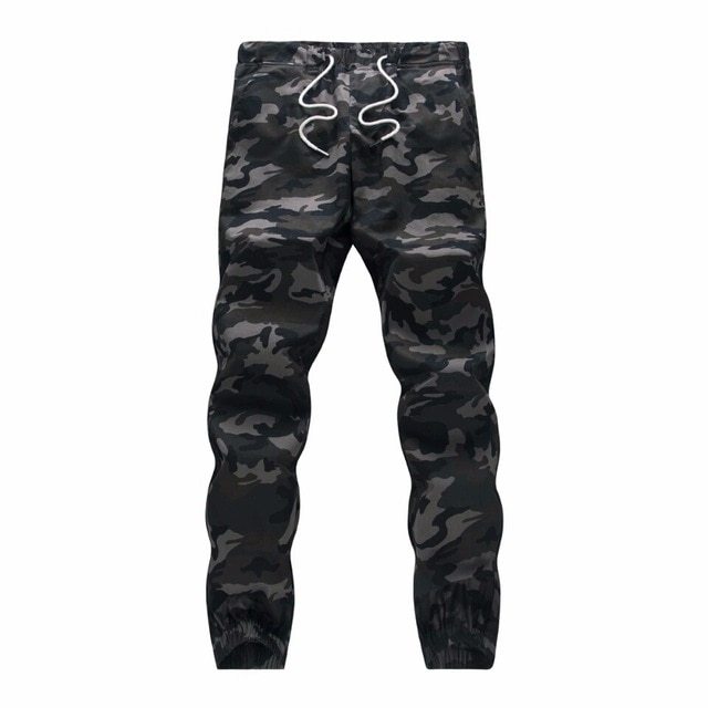 Men’s Cotton Camouflage Jogger Pants – 5-Point Harem Fit Travel Style