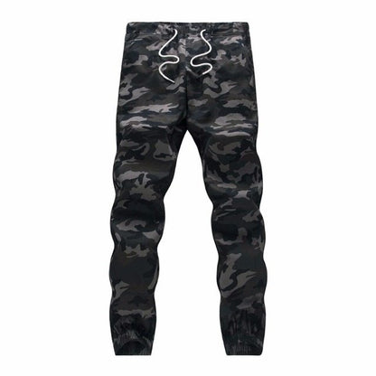 Men’s Cotton Camouflage Jogger Pants – 5-Point Harem Fit Travel Style