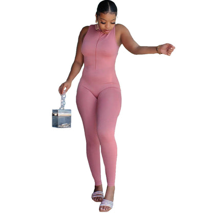 Snatched ZipFit Sleeveless Jumpsuit – Bullish SculptWear Edition