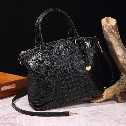 👜 Bold Luxe: Crocodile-Embossed Gradient Handbag with Convertible Strap