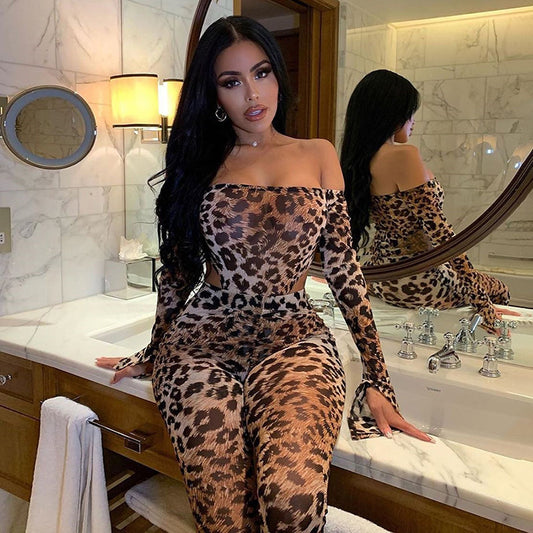 🐾 Women's High Waist Leopard Print Jumpsuit – Fierce, Chic & Trend-Ready