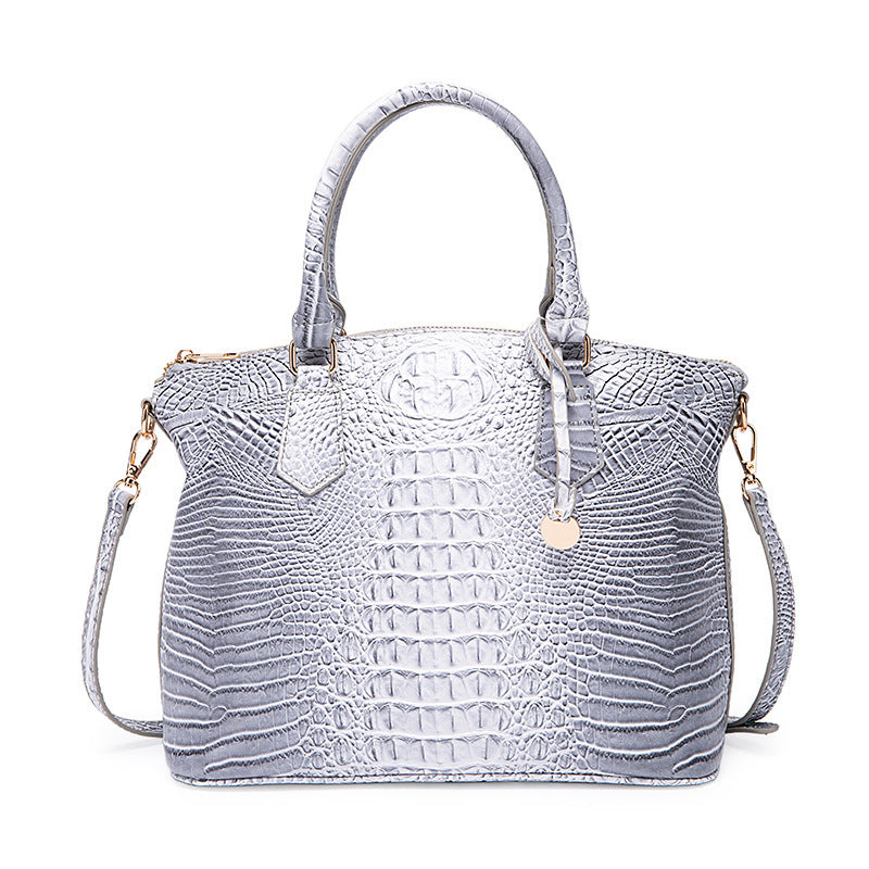 👜 Bold Luxe: Crocodile-Embossed Gradient Handbag with Convertible Strap