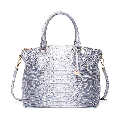 👜 Bold Luxe: Crocodile-Embossed Gradient Handbag with Convertible Strap