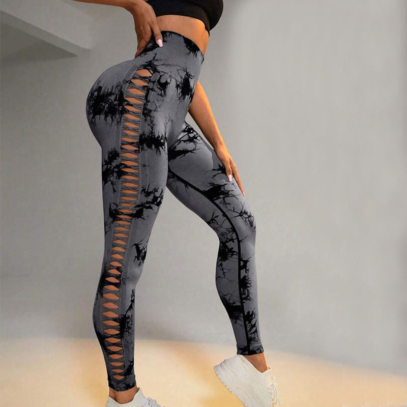 Lash & Lift Cutout Tie-Dye Leggings – Bullish Body Sculpt Series