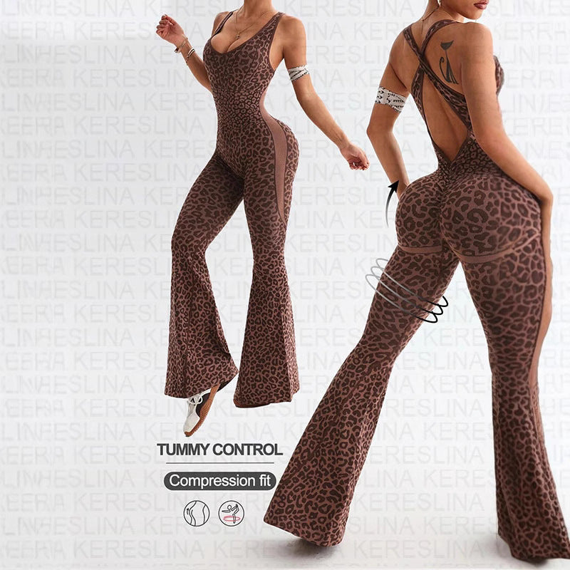Wild Instinct Leopard Jumpsuit – Bullish Fierce & Flared Edition
