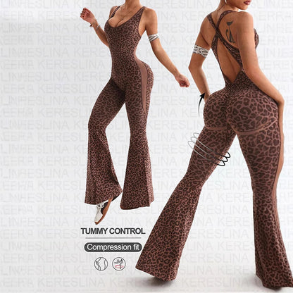 Wild Instinct Leopard Jumpsuit – Bullish Fierce & Flared Edition